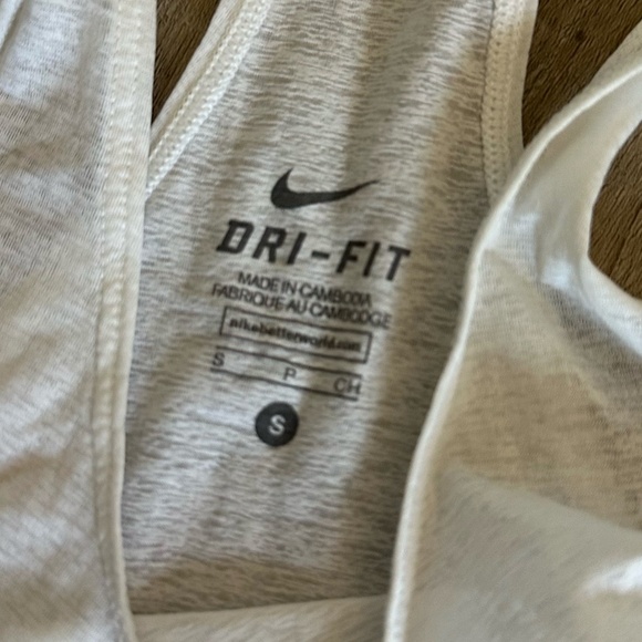 Nike Dri-Fit Sheer White Tank Top - Picture 3 of 3